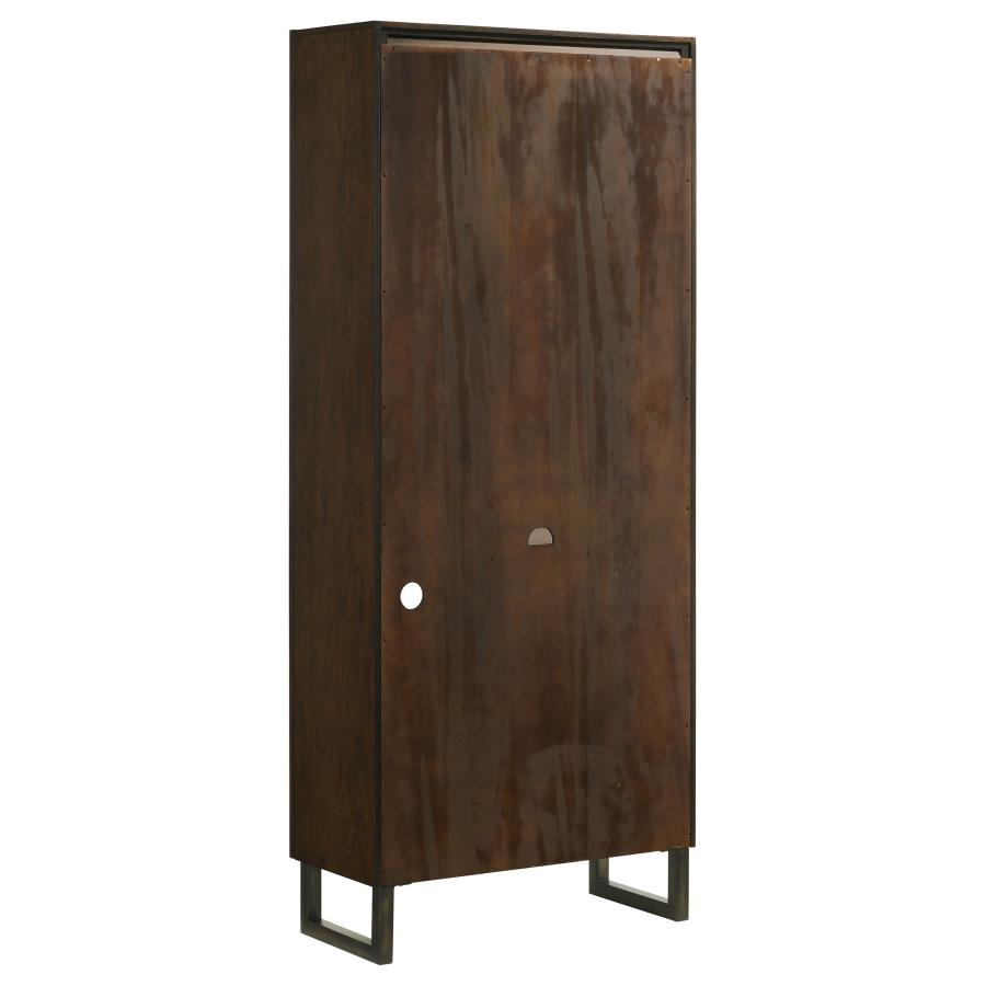 Marshall 76-inch 5-shelf Bookcase Dark Walnut