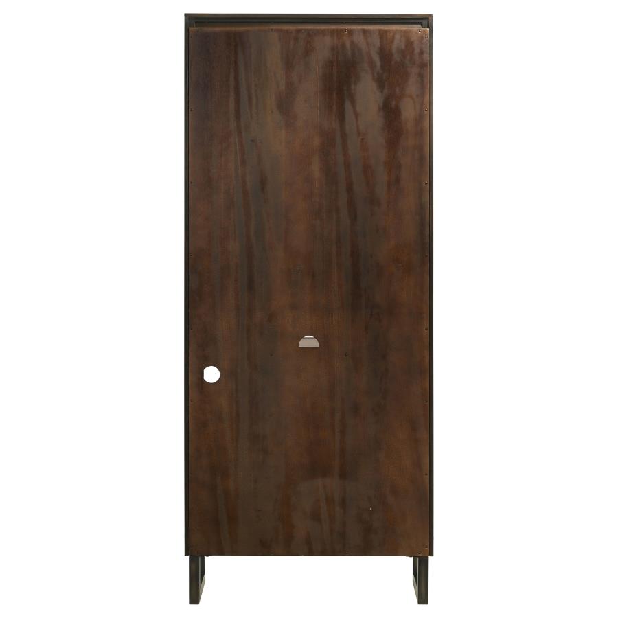 Marshall 76-inch 5-shelf Bookcase Dark Walnut
