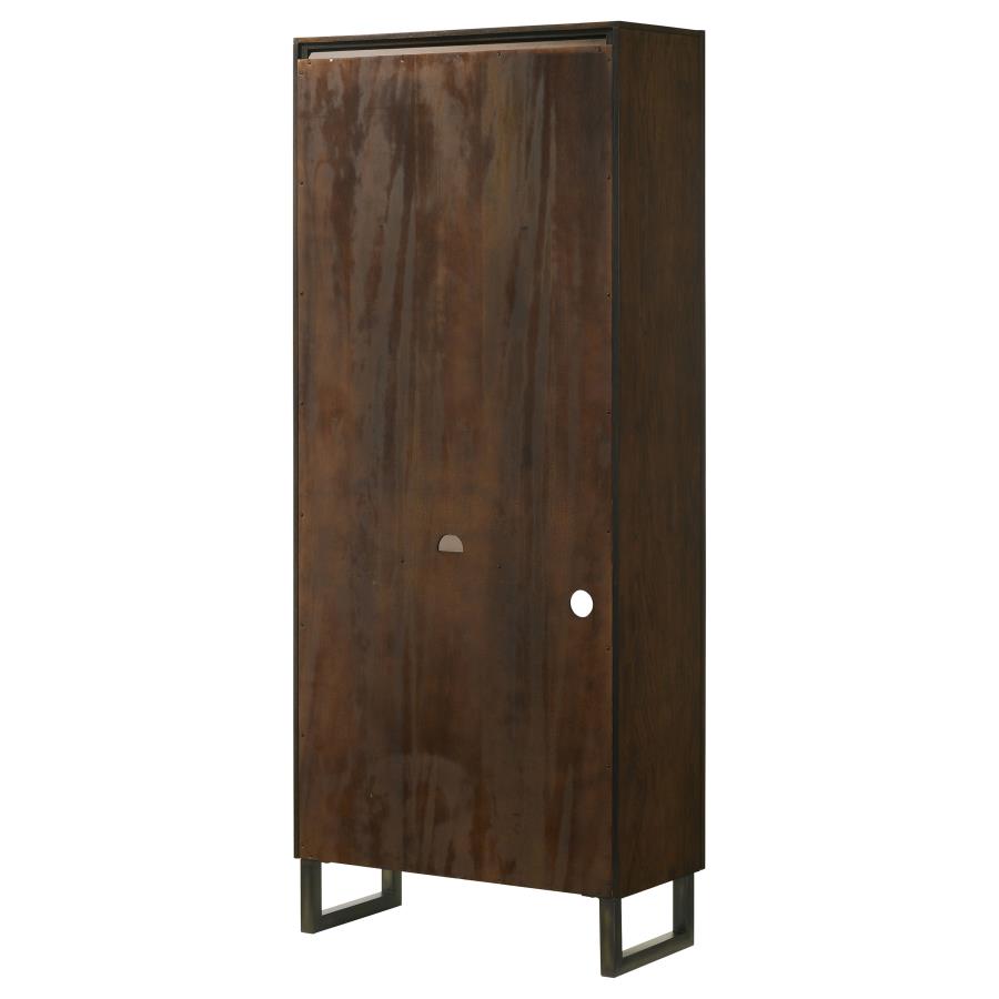 Marshall 76-inch 5-shelf Bookcase Dark Walnut