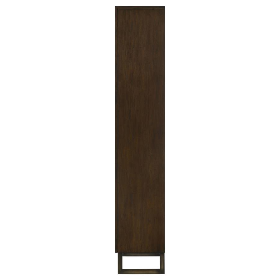 Marshall 76-inch 5-shelf Bookcase Dark Walnut