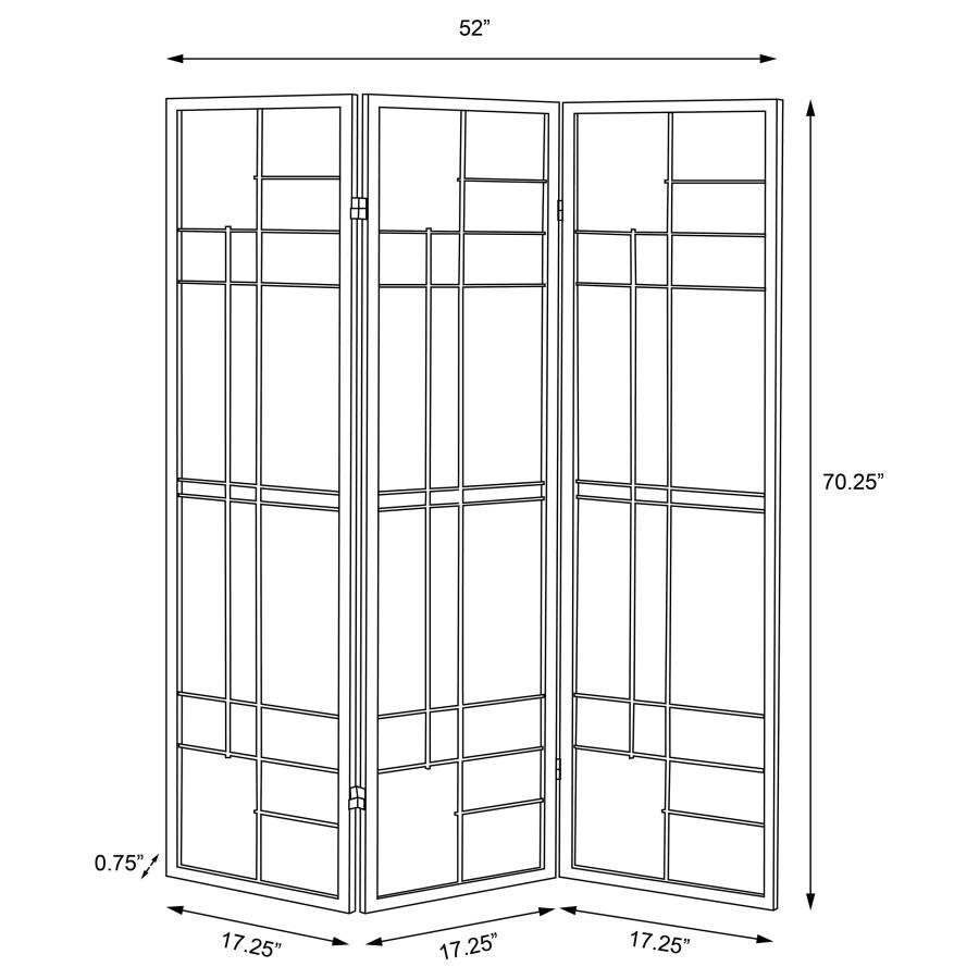 Modal Additional Images for Katerina 3-Panel Room Divider Folding Shoji Screen Cherry