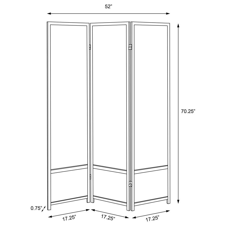 Modal Additional Images for Calix 3-Panel Room Divider Folding Shoji Screen Black