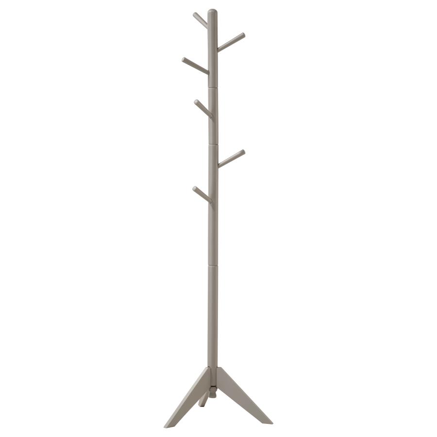 Devlin 6 Hook Freestanding Wood Coat Rack Hat Hanger Grey (image for) Devlin 6 Hook Freestanding Wood Coat Rack Hat Hanger Grey