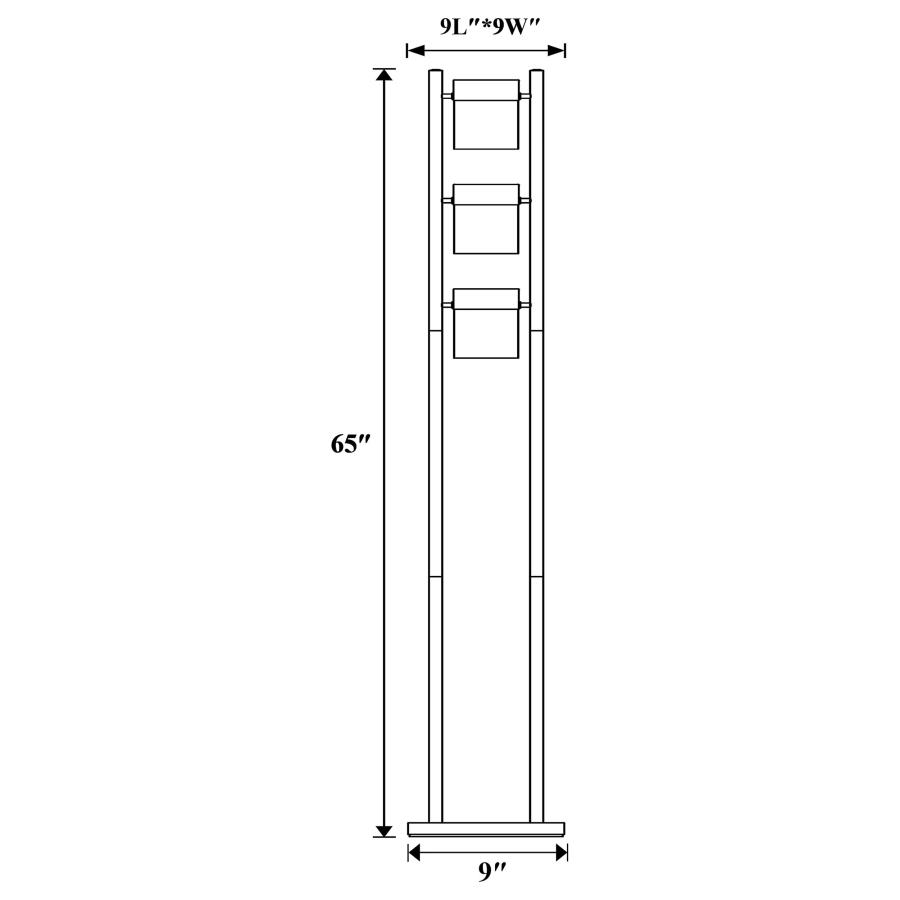 Modal Additional Images for Munson 65-inch 3 Swivel Lights Metal Floor Lamp Silver