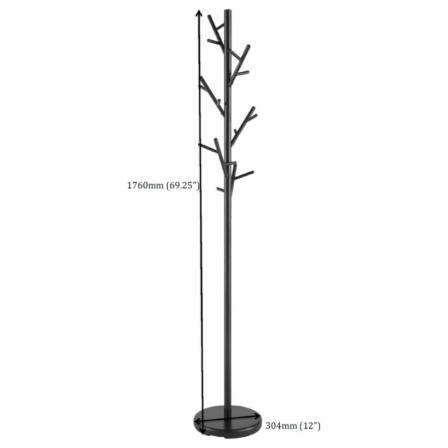 Modal Additional Images for Clover 18 Hook Freestanding Metal Coat Rack Hat Hanger Black