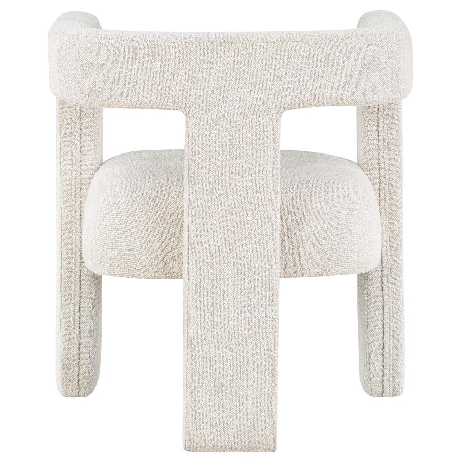 Petra Boucle Upholstered Accent Side Chair White