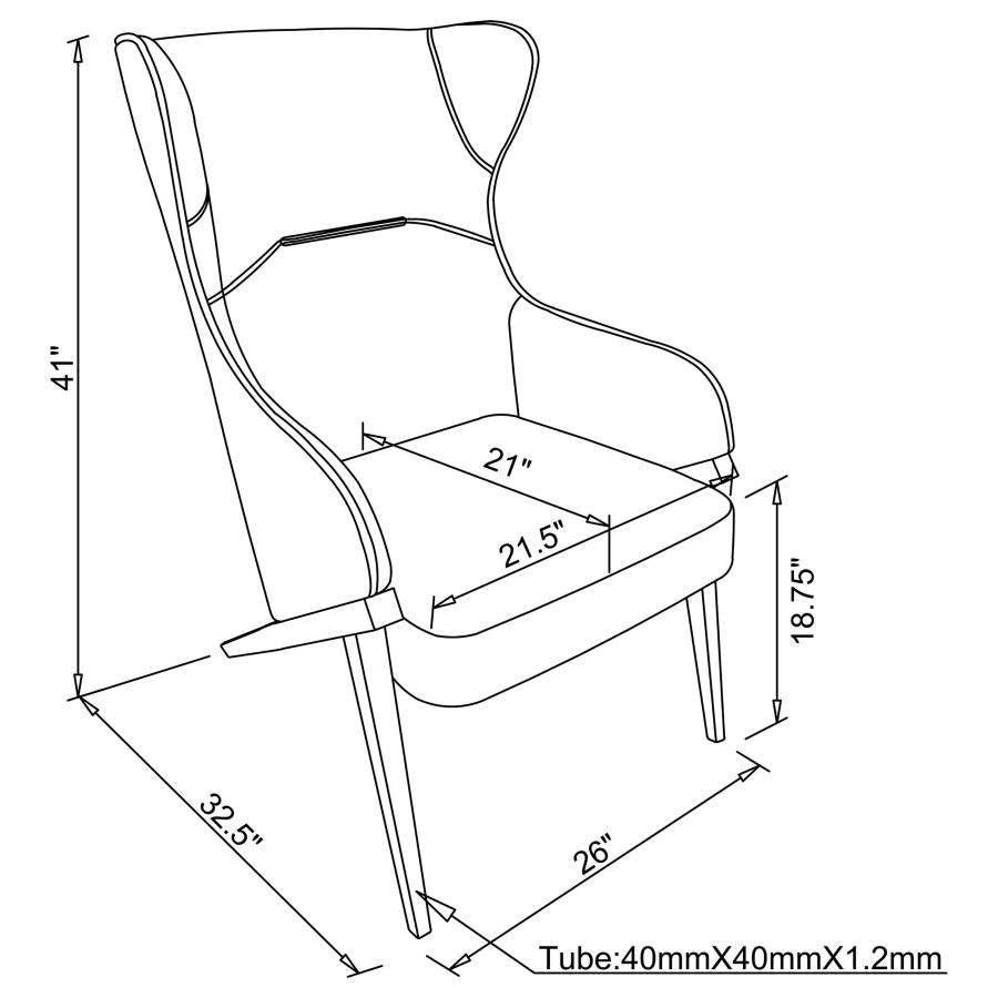 Modal Additional Images for Walker Upholstered high Wingback Accent Chair Slate