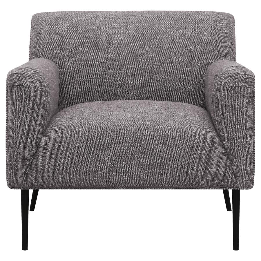 Darlene Upholstered English Arm Accent Chair Charcoal