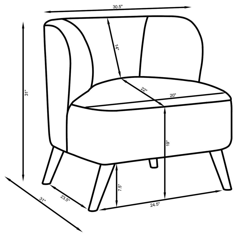 Modal Additional Images for Alonzo Faux Sheepskin Upholstered Accent Chair Natural
