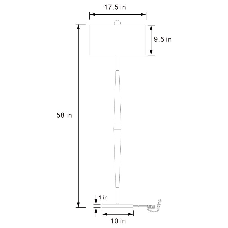 Modal Additional Images for Flanary 58-inch Drum Shade Tapered Floor Lamp Natural