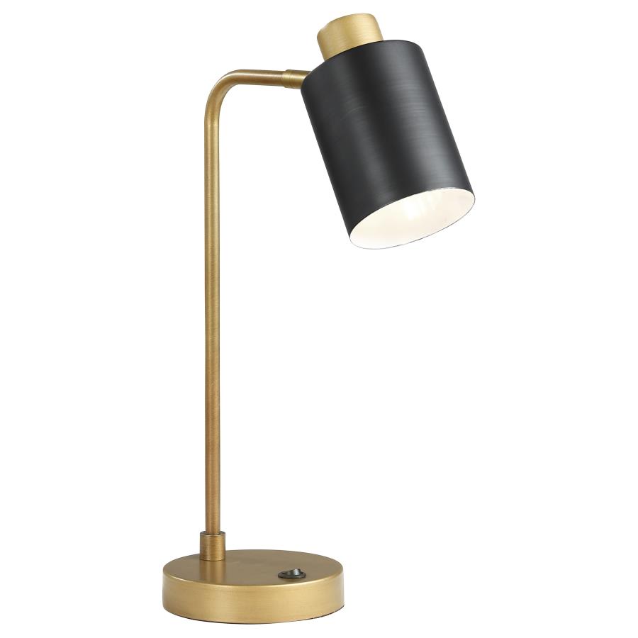 Cherise 18-inch Adjustable Angle Table Lamp Antique Brass (image for) Cherise 18-inch Adjustable Angle Table Lamp Antique Brass