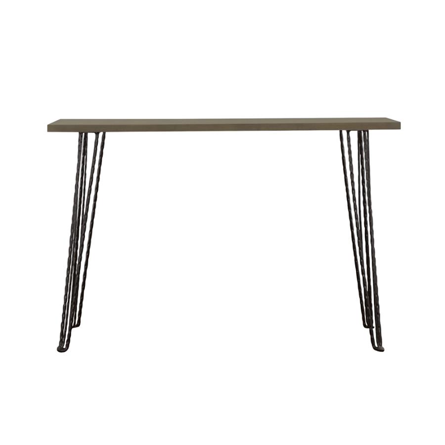 Modal Additional Images for Neville Rectangular Wood Top Entryway Console Table Grey