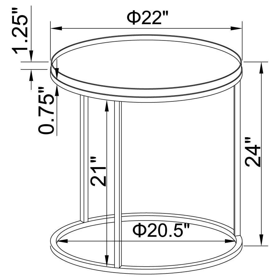 Rodrigo Round Wood Side End Table Weathered Elm