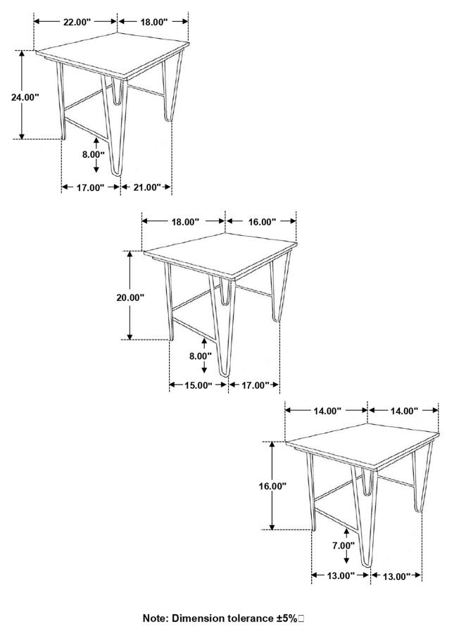 Modal Additional Images for Nayeli 3-piece Solid Sheesham Wood Nesting Tables Natural
