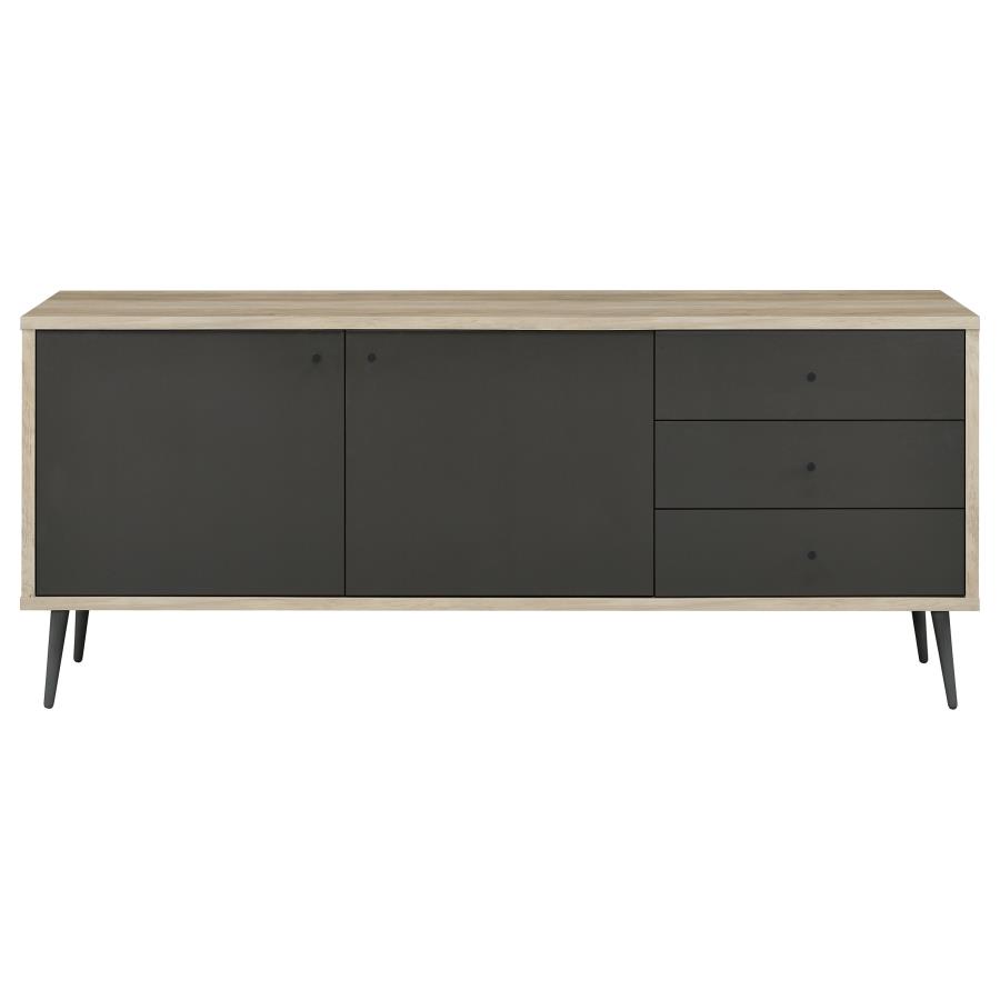 Maeve 2-door Engineered Wood Cabinet Antique Pine and Grey