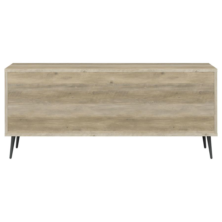 Maeve 2-door Engineered Wood Cabinet Antique Pine and Grey
