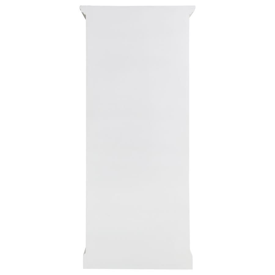 Tammi 2-door Wood Tall Cabinet Distressed White and Brown