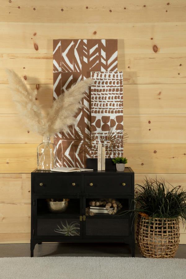 Modal Additional Images for Sadler 2-drawer Metal Accent Storage Cabinet Matte Black