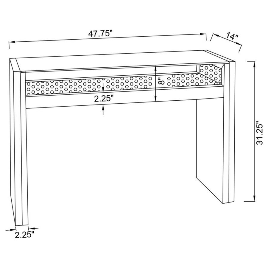 Modal Additional Images for Edna Mirrored Acrylic Console Table LED Lighting Silver