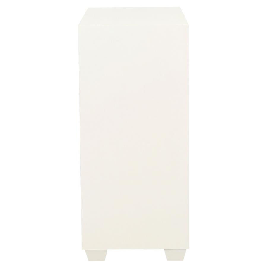 Belinda 2-door Storage Accent Cabinet White and Gold