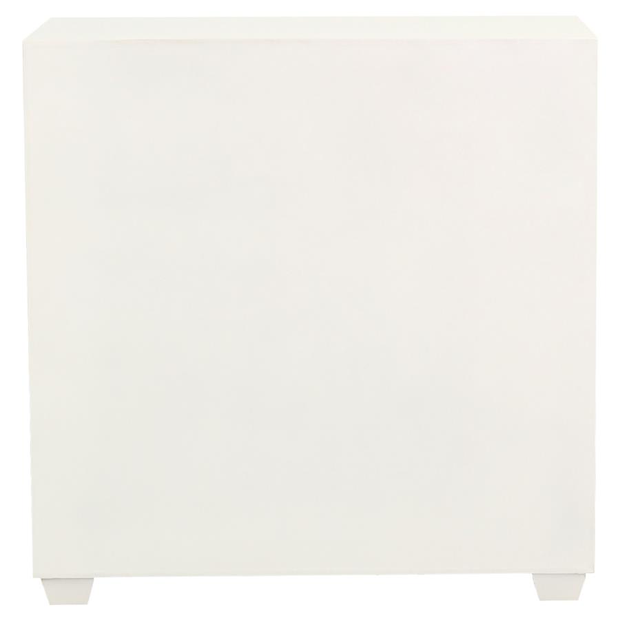 Belinda 2-door Storage Accent Cabinet White and Gold