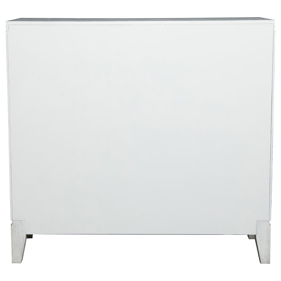 Moody 2-door Accent Cabinet with Carved Door Antique White