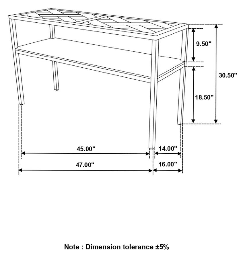 Modal Additional Images for Quince 1-shelf Entryway Console Table with Shelf Natural