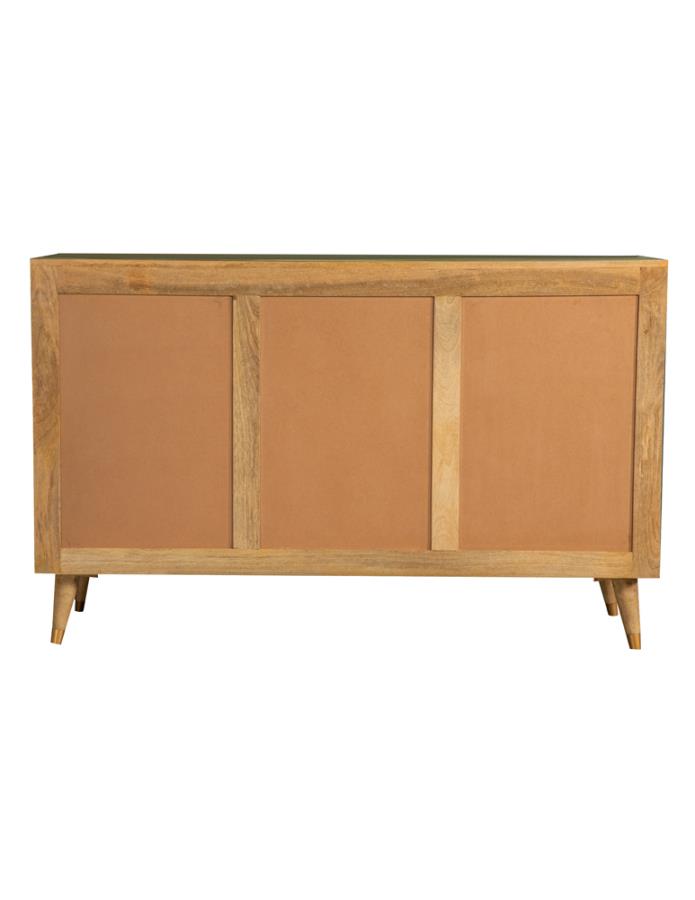 Modal Additional Images for Alyssum 3-door Mango Wood Accent Cabinet Natural