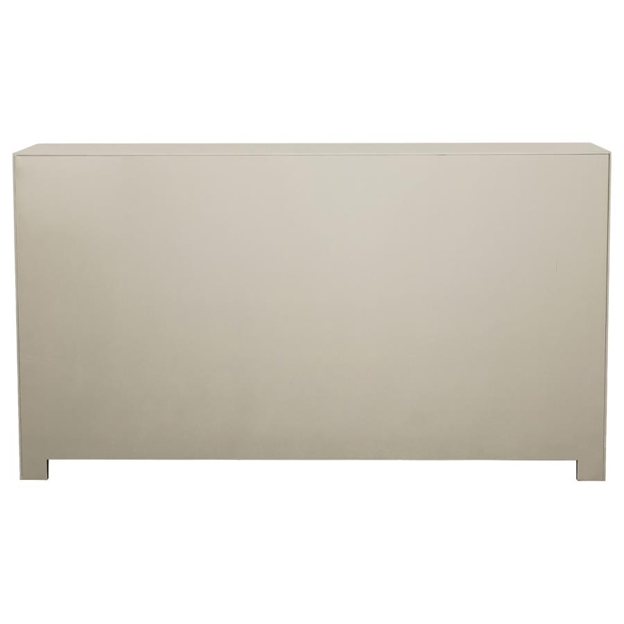 Toula 4-door Accent Cabinet Smoke and Champagne