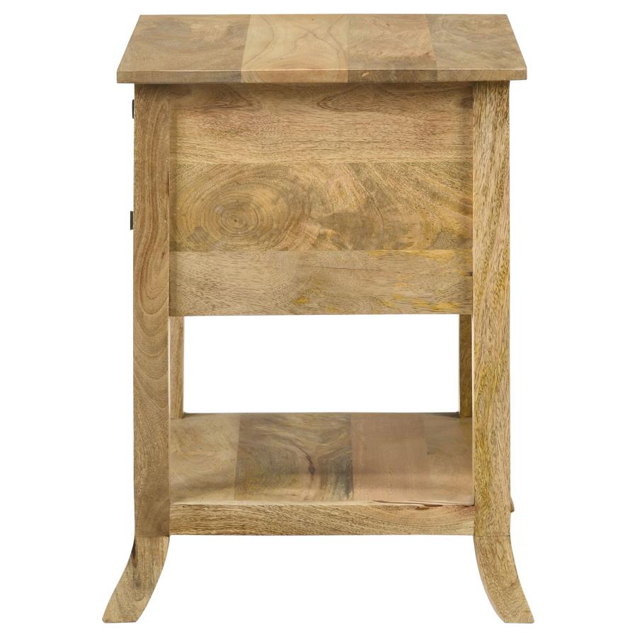 Russo 2-drawer Accent Side End Table Natural Mango