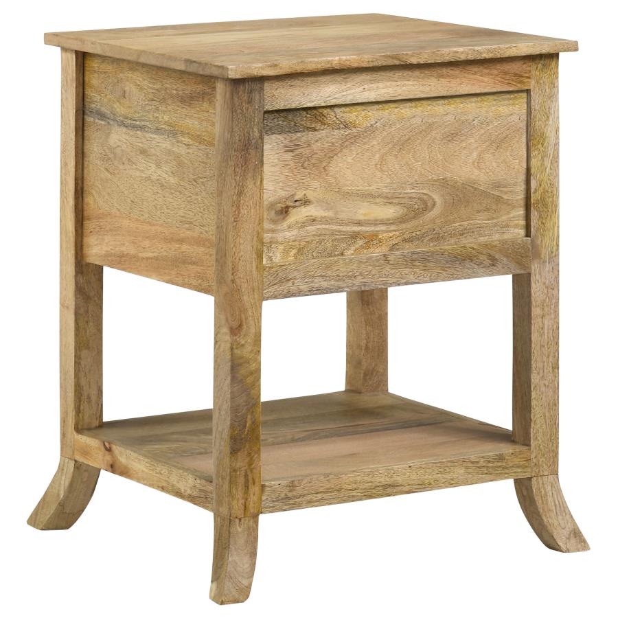 Russo 2-drawer Accent Side End Table Natural Mango
