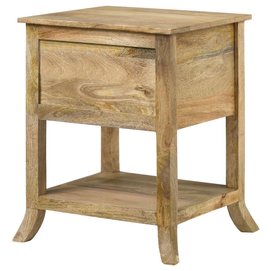 Russo 2-drawer Accent Side End Table Natural Mango
