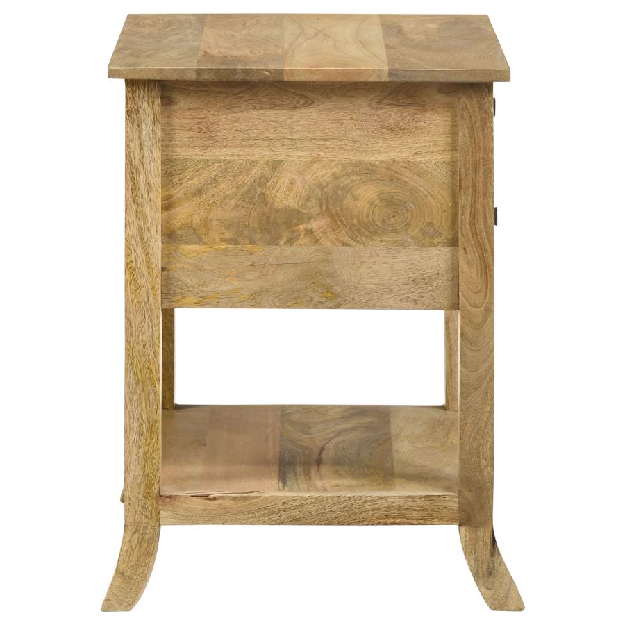 Russo 2-drawer Accent Side End Table Natural Mango