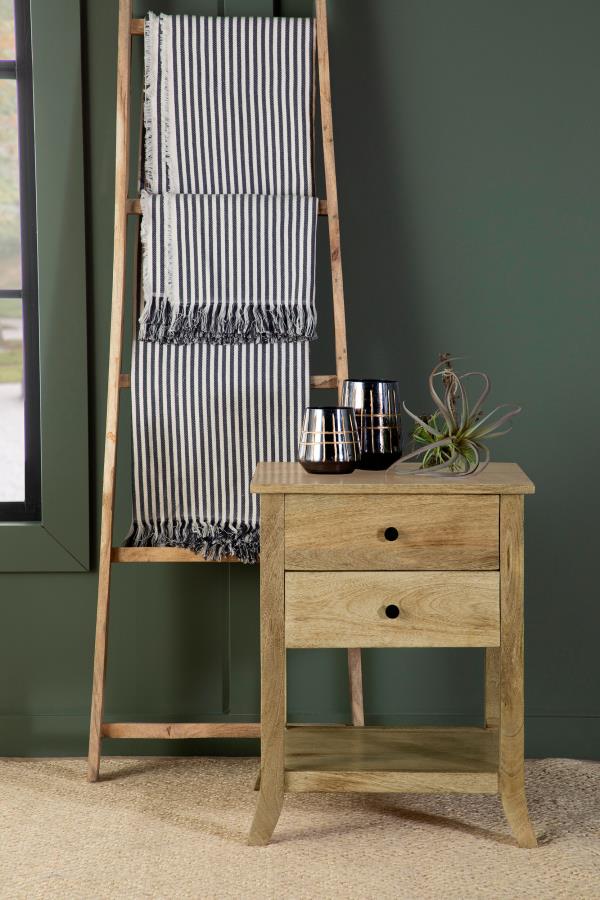 Modal Additional Images for Russo 2-drawer Accent Side End Table Natural Mango