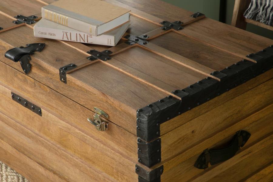 Simmons Wood Storage Trunk Natural and Black