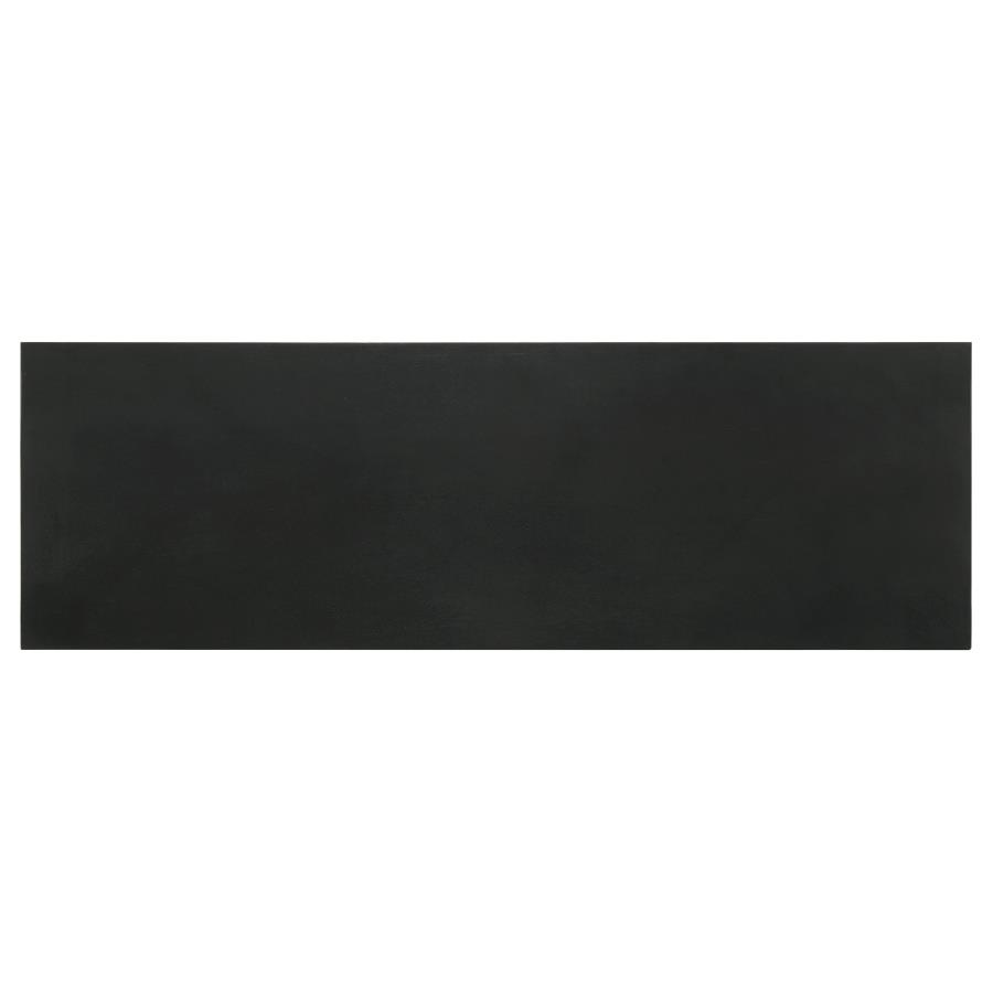 Riddell 3-door Wood Reeding Accent Cabinet Matte Black