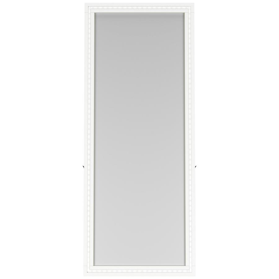 Windrose 28 x 67 Inch Tempered LED Standing Mirror White