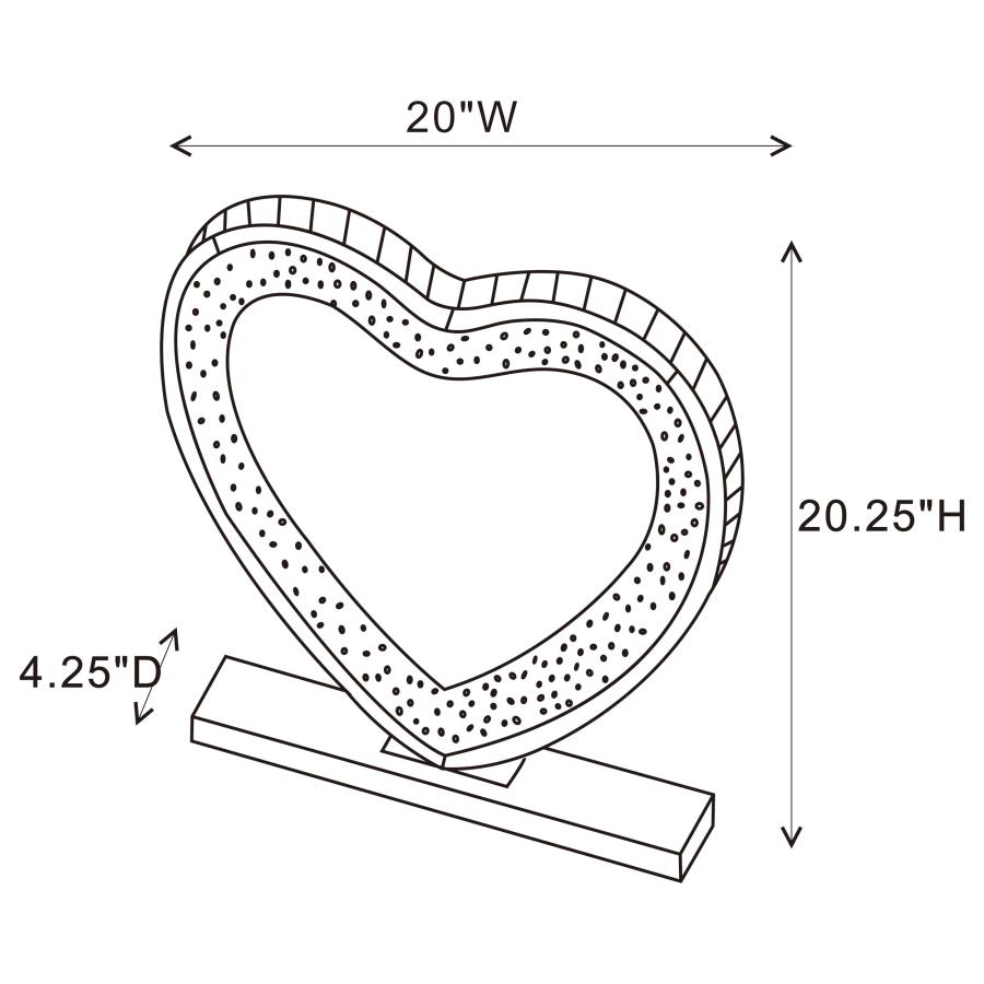 Modal Additional Images for Euston Heart Shaped Vanity Mirror Silver