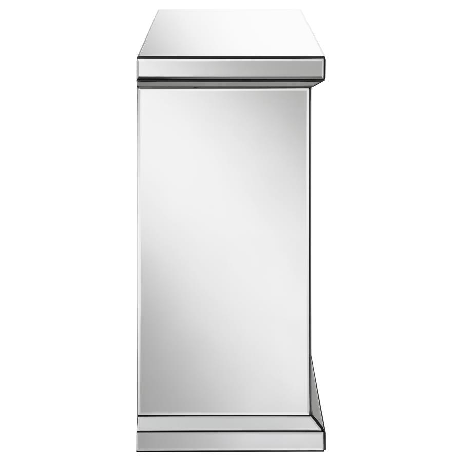 Lorelai Mirrored Freestanding Electric Fireplace Silver